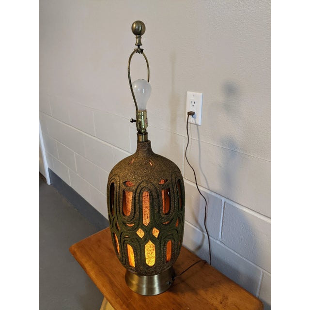 Metal 1970s Vintage Honi Chilo Large Table Lamp For Sale - Image 7 of 13