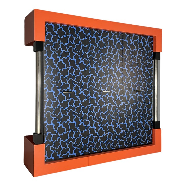 Italian Modern Wardrobe in Wood and Formica for Design Gallery Milano, 1980s For Sale