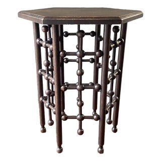 1910s Arts & Crafts Oak Side Table or Tabouret For Sale