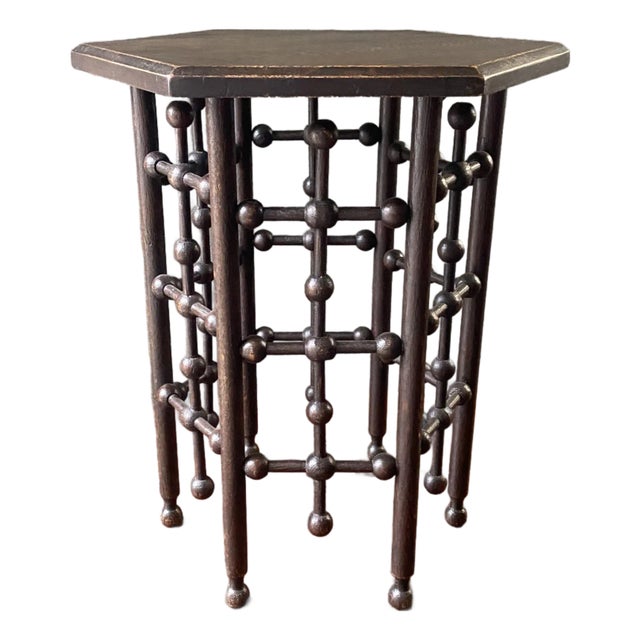 1910s Arts & Crafts Oak Side Table or Tabouret For Sale