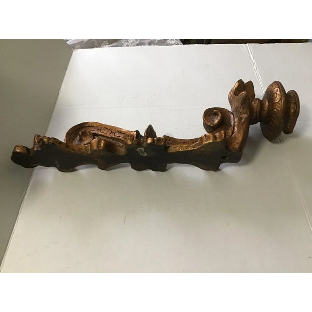 Wood Mid 20th Century French Louis XV-Style Gilt Candle Sconce For Sale - Image 7 of 12