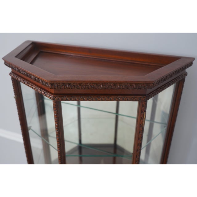 Maitland Smith Attributed Georgian Mahogany Curio Cabinet For Sale - Image 11 of 18