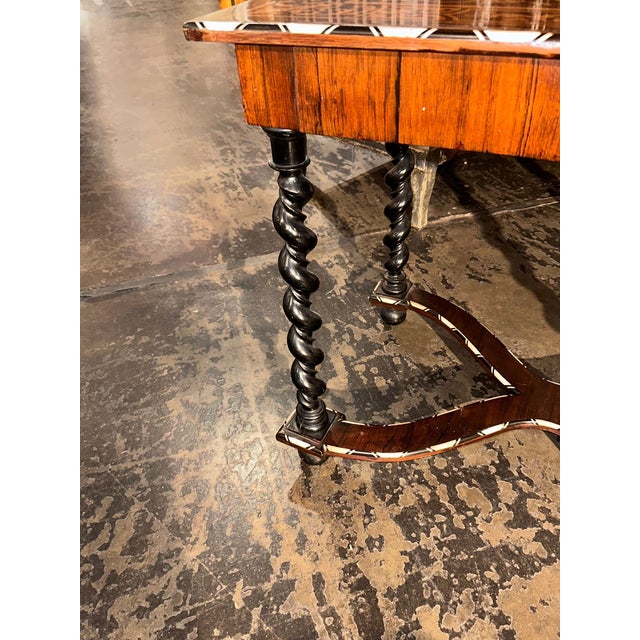 19th Century 19th C. Italian Inlaid Mahogany Side Table For Sale - Image 5 of 8