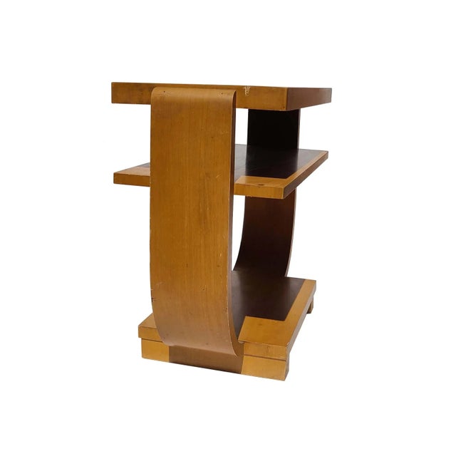 1930s 1930s Gilbert Rohde for Brown Saltman Art Deco U-Shape Occasional End Table W/Original Finish, Attributed For Sale - Image 5 of 11