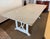 Farmhouse Habersham Antiqued White Trestle Dining Table With Scrollwork Base For Sale - Image 3 of 7