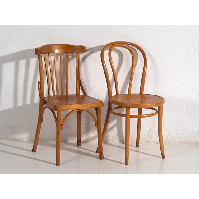 Wood Antique Dining Chairs from Ton, Set of 8 For Sale - Image 7 of 18