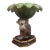 Vintage Majolica Style Ceramic Monkey Pedestal Bowl For Sale