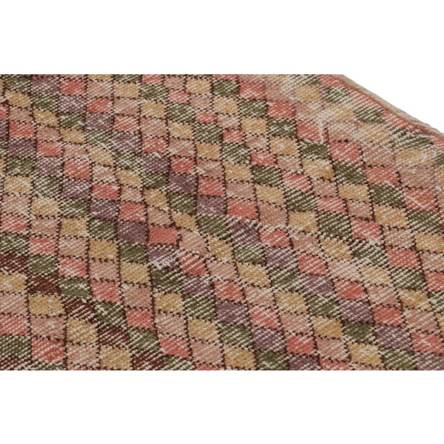 Rug & Kilim Vintage Zeki Müren Runner Rug With Colorful Geometric Patterns From Rug & Kilim For Sale - Image 4 of 7