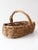 Brown Vintage Woven Gathering Basket For Sale - Image 8 of 14
