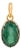 VRJewels Black Rhodium Crafted 3.81 Ct Emerald Pinion Bezel Pendant in 18k Gold For Sale