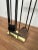 C. 1960s Set of Modernist Pilgrim Mfg. Brass and Wrought Iron Fireplace Tools For Sale - Image 10 of 10