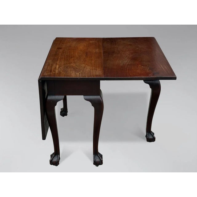 18th Century George II Mahogany Drop-Leaf Table, 1760 For Sale - Image 6 of 12