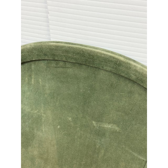 Metal Lusch & Co. Balloon Sling Chair, Forest Green Suede For Sale - Image 7 of 12