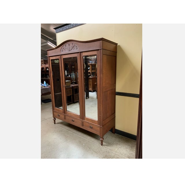Antique Art Nouveau Wardrobe, 1910 For Sale - Image 4 of 9