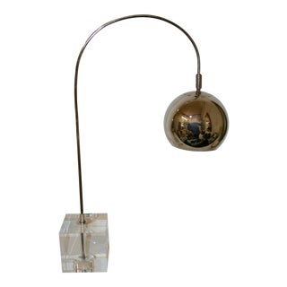 1990s Crystal Base Task Lamp For Sale