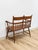 Vintage Maple Spindle Two-Seat Bench Double Crest Turned Legs Farmhouse For Sale - Image 4 of 18