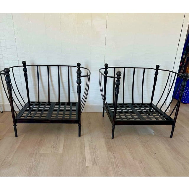 Michael Taylor Designs Outdoor Montecito Club Chairs, 2 pieces, Attributed For Sale - Image 10 of 11
