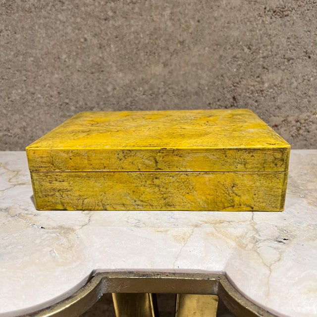 Hollywood Regency Mark Cross Luxurious Vintage Wood Box Italy For Sale - Image 11 of 13