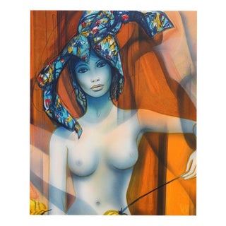 Jean-Baptiste Valadie, Ornament: Nude Harlequin, Original Lithograph For Sale
