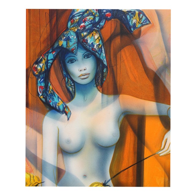 Jean-Baptiste Valadie, Ornament: Nude Harlequin, Original Lithograph For Sale