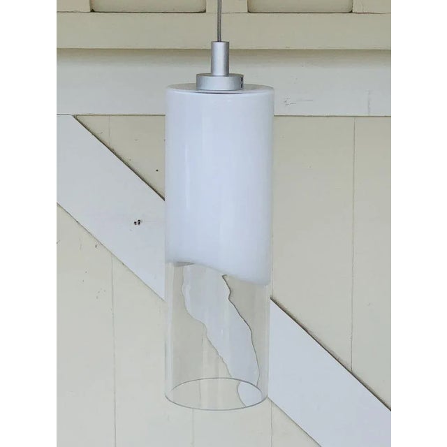 1990s Murano Style Cylinder Pendant Light For Sale - Image 5 of 13