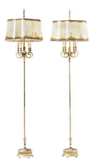 19th C. Doré Bronze Floor Lamps