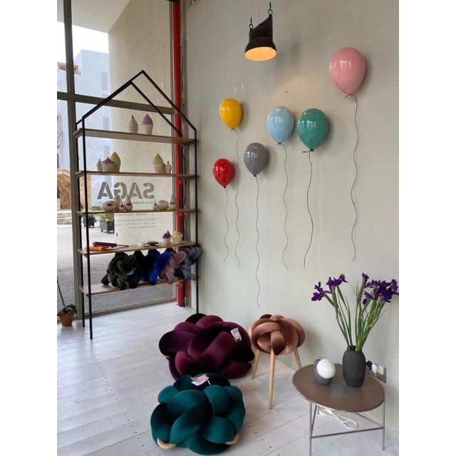 Contemporary Pink Ceramic Balloon Sculpture by ArtArsouf - Medium Size For Sale - Image 12 of 13
