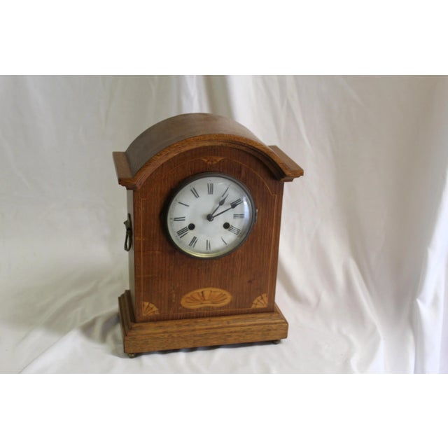 Brown 1930s English Oak Clock For Sale - Image 8 of 8