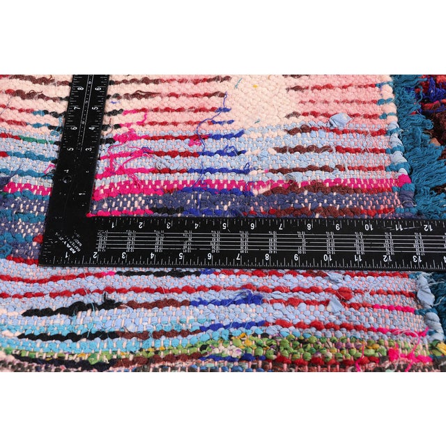 Textile Vintage Boujad Boucherouite Moroccan Rug, 03'00 X 08'00 For Sale - Image 7 of 10