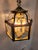 Vintage Brass Lantern Neo Decor Starburst Etched Glass Chandelier Entryway, Old World Glam For Sale - Image 10 of 10