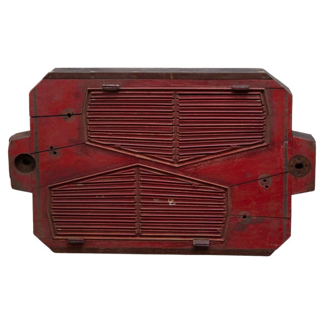 Vintage French Industrial Wooden Foundry Mold, 1950s For Sale