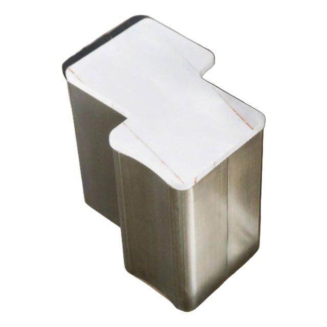 Ludie Irregular Shape Side Table with Marble Top For Sale