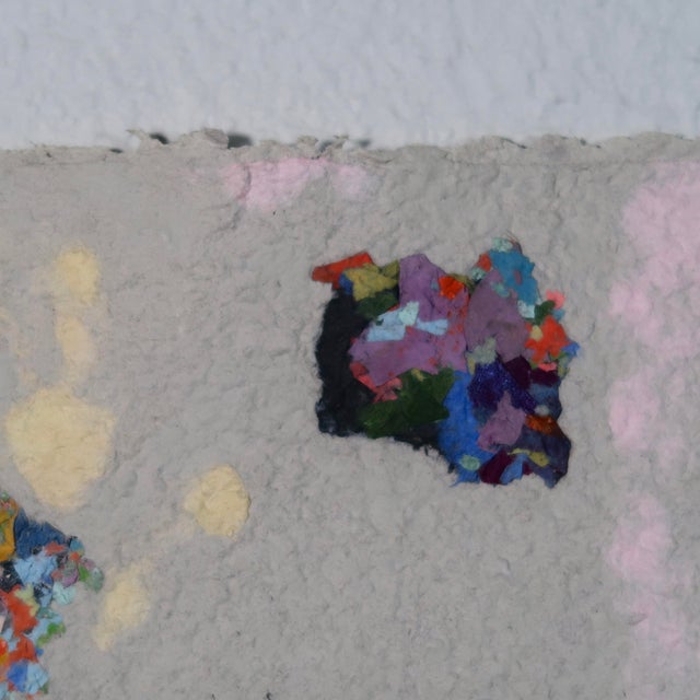 Textile Original Abstract Textured Fiber Base Mixed Media Painting in Soft Grey, Pink, and Earth Tones by Casey R Klein For Sale - Image 7 of 16