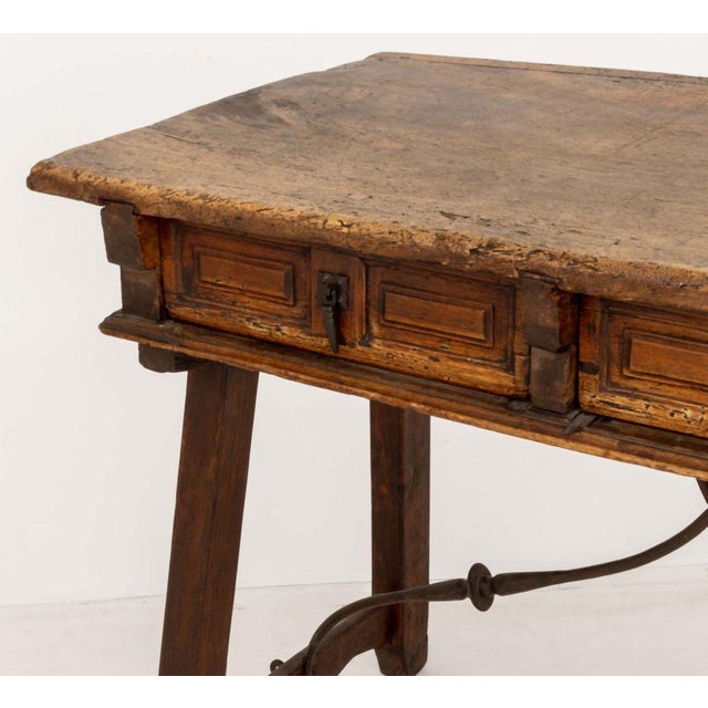 Wood Spanish Baroque Writing Desk, 17th C. For Sale - Image 7 of 10