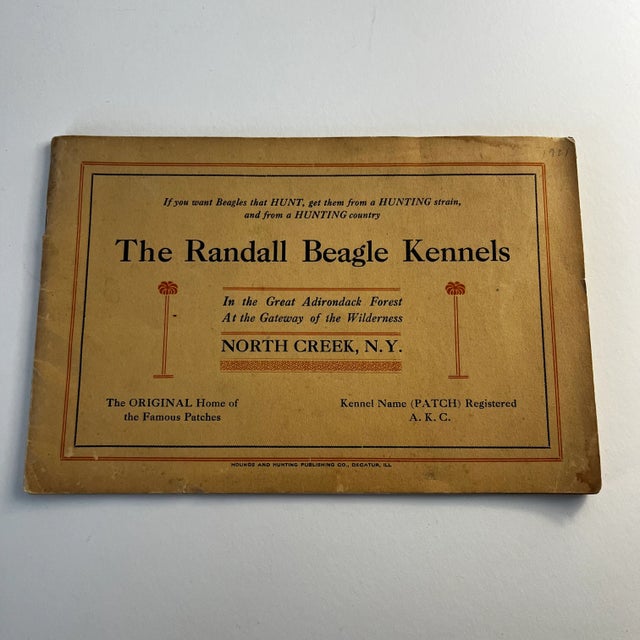 Set of vintage softcover books on Beagle dogs. The Randall Beagle Kennels, Decatur, Il, 1931. Illustrated. 40 pp. Beagles...
