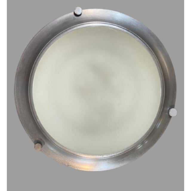 Mid-Century Round Aluminum Wall or Ceiling Lamp, 1970s For Sale - Image 15 of 15