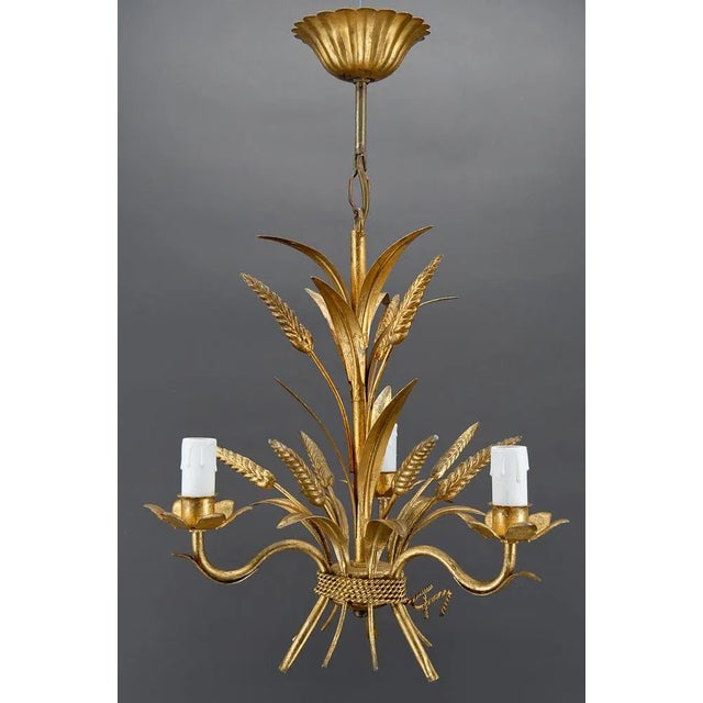 Golden Pendant with Ears of Wheat, 1960s For Sale - Image 6 of 13