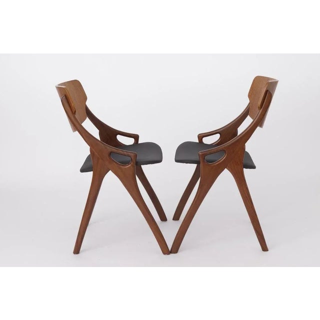 Set of Teak Chairs by Arne Hovmand Olsen for Mogens Kold, 1950s For Sale - Image 4 of 9