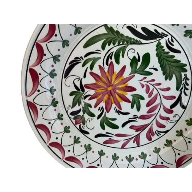 1990s Rare Vintage Portmeirion "Welsh Dresser" 12-Inch Chop Plate Round Serving Platter England 1992-2000 For Sale - Image 5 of 8