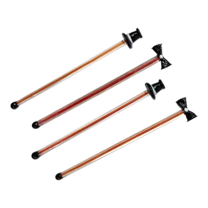 Vintage Blown Glass Top Hat Bowtie Swizzle Stir Sticks, Set of 4