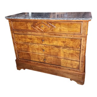Antique French Marble Top Commode For Sale