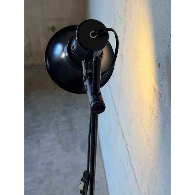 Black Metal Dual Shade Floor Lamp Mid-Century Modern 1970s For Sale - Image 4 of 10