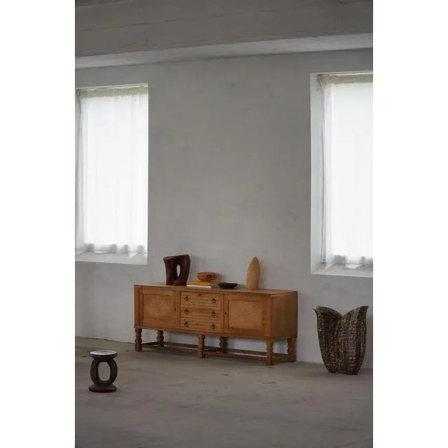 Mid-Century Modern Danish Brutalist Sideboard in Oak, 1950s For Sale - Image 3 of 18