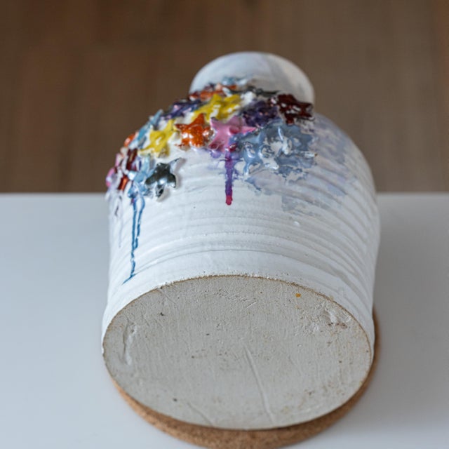 Ceramic 1967 David Gilhooly "Star Flower" Vase | Uc Davis Professor Estate For Sale - Image 7 of 14