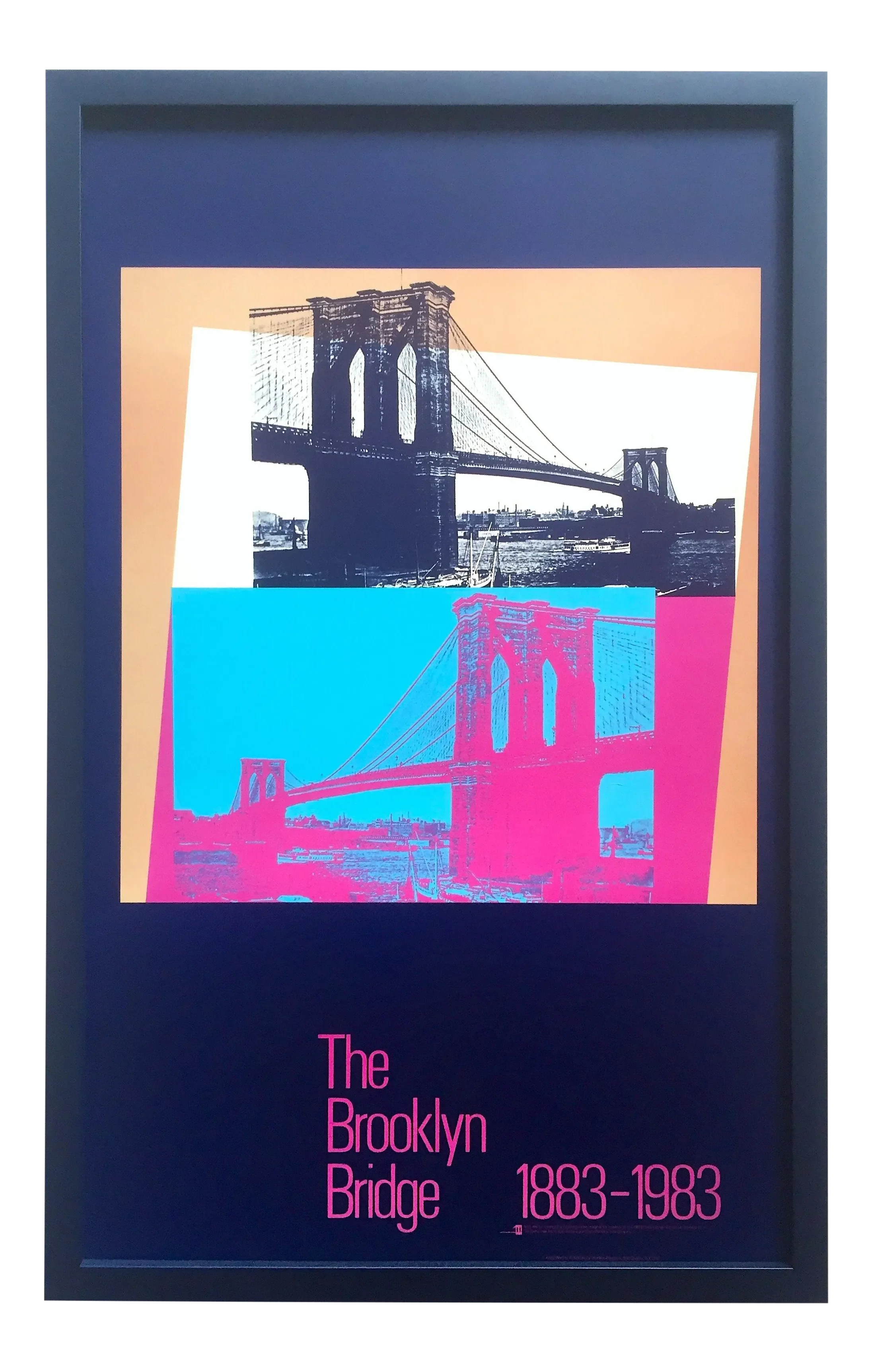 Andy Warhol Vintage 1983 Lithograph Print Framed Pop Art Poster