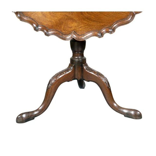 Mid 18th Century George III Mahogany Piecrust Tilt Top Table For Sale - Image 5 of 10