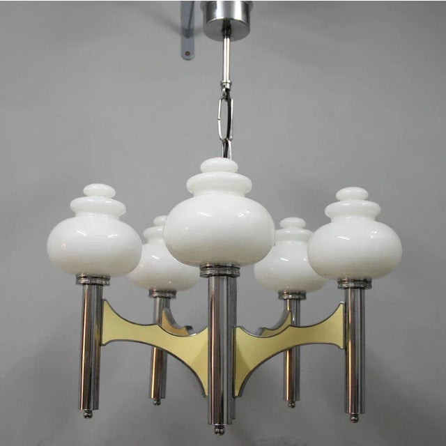 Italian Chandelier, 1970s For Sale - Image 6 of 6