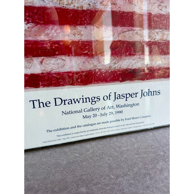1990s Jasper Johns 1990 National Gallery of Art Exhibition Poster Custom Acrylic Box Frame Jerry Solomon La For Sale - Image 5 of 13