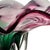 Murano Style Sommerso Art Glass Ruffled Centerpiece Bowl Pink Green 20" For Sale - Image 10 of 17