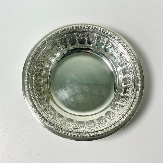 Silver Mid-Century Baroque Hollywood Regency Reed & Barton Silverplate Wine Coaster For Sale - Image 8 of 8